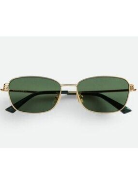 NEW BOTTEGA VENETA SUNGLASSES WOMEN GOLD/GREEN BV1300S 002